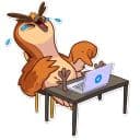 Стикеры Сова фрилансер в Telegram