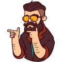 Стикеры Бородист в Telegram