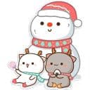 Стикеры Mochi Peach Cats WINTER в Telegram