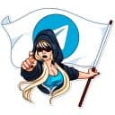 Стикеры Девочка-сопротивление в Telegram
