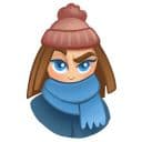 Стикеры Зимняя девочка в Telegram