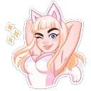Стикеры Кошечка Каталина в Telegram