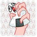 Стикеры Онигири-сан в Telegram