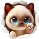 Стикеры Сиамский кот в Telegram