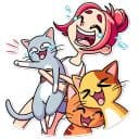 Стикеры Кошатница в Telegram