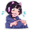 Стикеры Анечка в Telegram