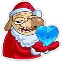 Стикеры Новогодний Дигги в Telegram
