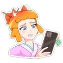 Стикеры Сакура Айко в Telegram