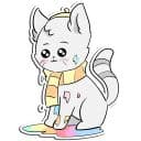 Стикеры Котик художник в Telegram