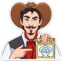 Стикеры Ковбой Клинт в Telegram