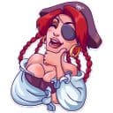 Стикеры Пиратка Рика в Telegram