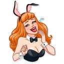 Стикеры Плейбой-девочки в Telegram
