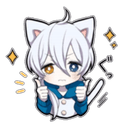 Стикеры Shiro neko 'blu' в Telegram