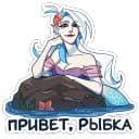 Стикеры Аква в Telegram
