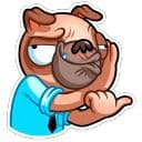 Стикеры Мопс Валера в Telegram