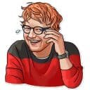 Стикеры Эд Ширан в Telegram