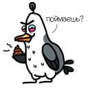Стикеры Чайка Чая в Telegram