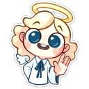 Стикеры Нимб и рожки в Telegram